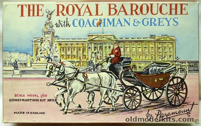 Paramount 1/30 The Royal Barouche With Coachman & Grays, V2 plastic model kit